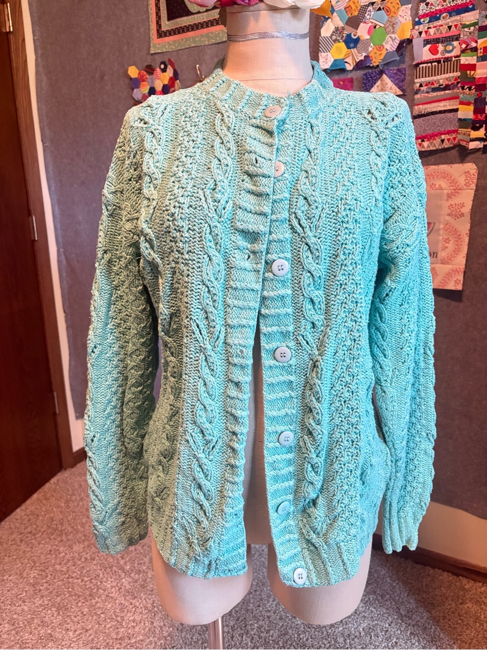 Woolrich Aqua Cable Knit Cardigan